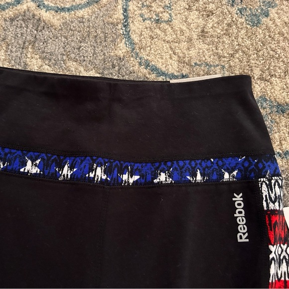 🎅🏻 REEBOK SPORT STRETCH COTTON TIGHT FIT CAPRI LEGGINGS SMALL NWT $35 - Picture 9 of 12